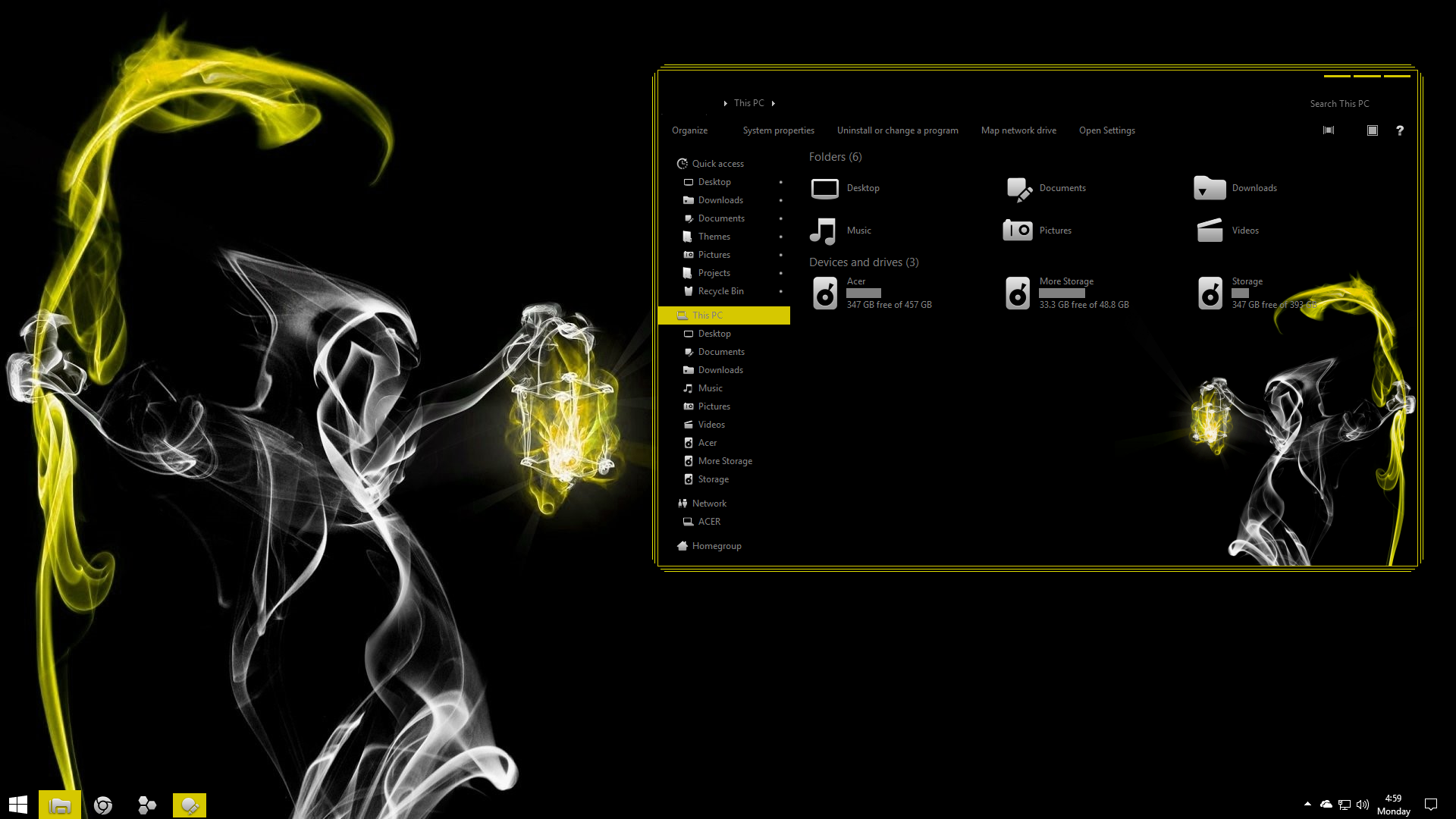 Ghostly Yellow for Windows 10 Build 1903-21h2 - Skin Pack ...