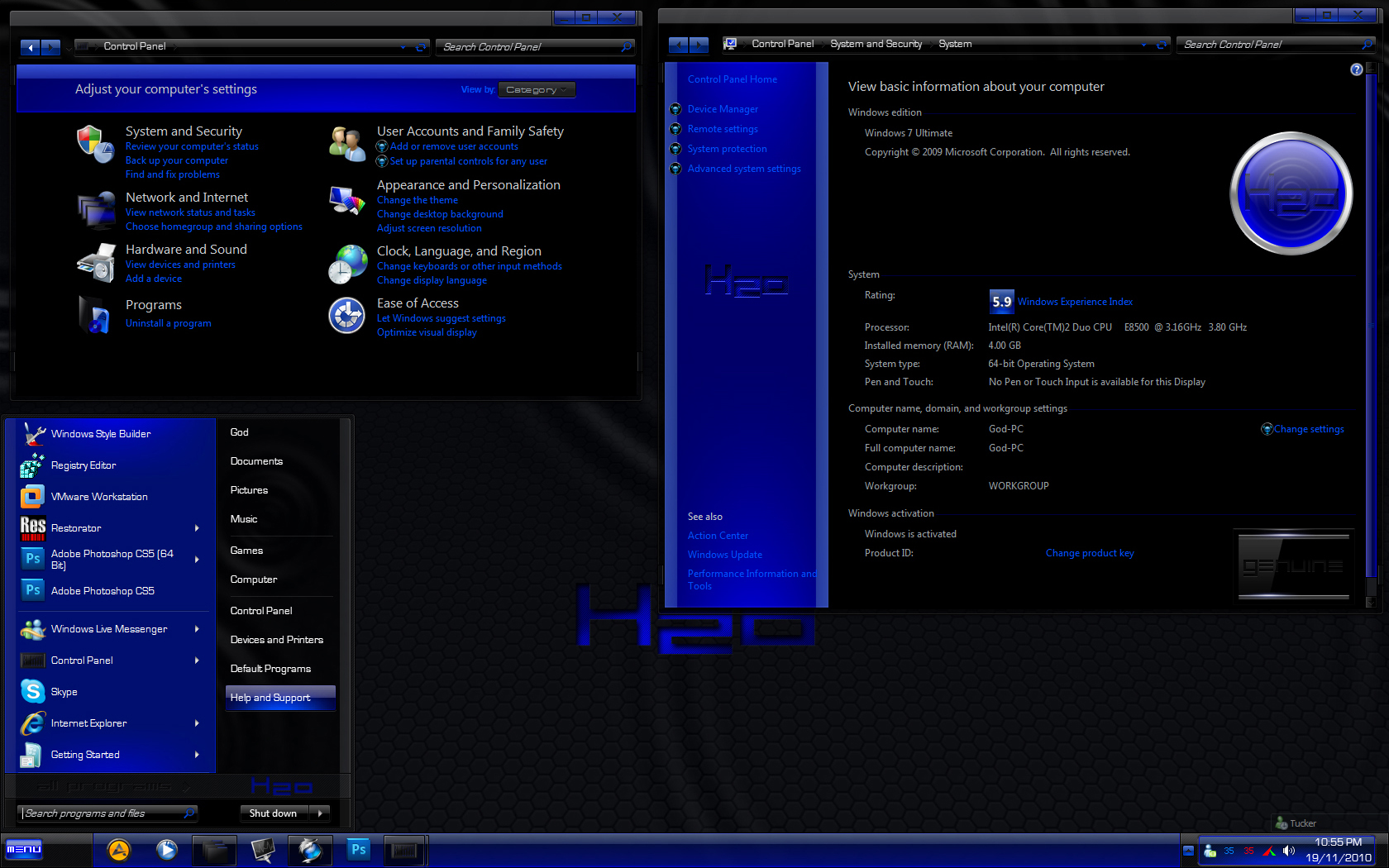 H20 for Windows 10 - Enable Windows Theme Customization