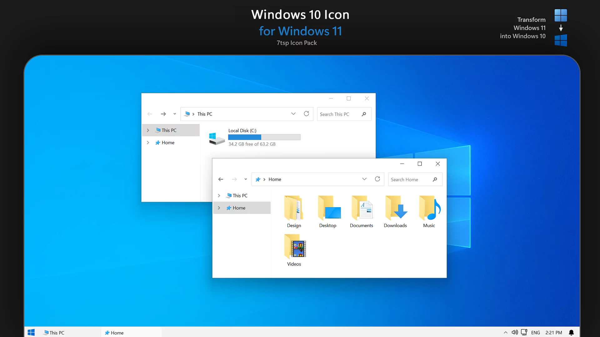 Windows 10 IconPack 7TSP – Enable Windows Theme Customization