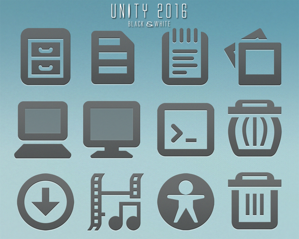 Unity 2016 Black and White IconPack 7TSP - UXTheme Patcher
