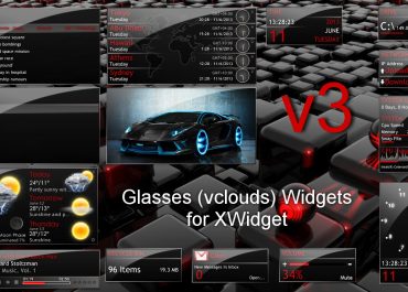 Glasses (vclouds) Widgets Pack v3 for Xwidget