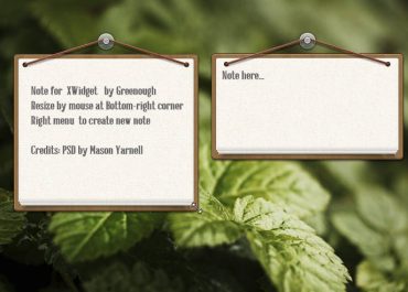 HangingNote for Xwidget