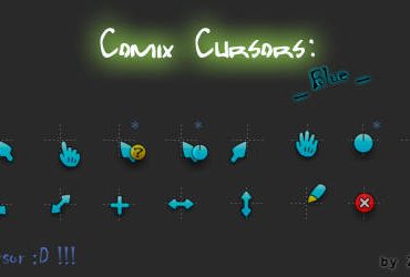 Comix Cursors Blue Cursor Pack