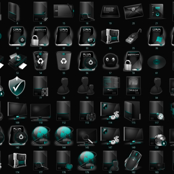 DarkAqua_Full_System_IconPack_7TSP