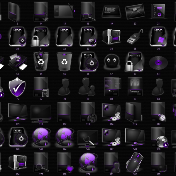 DarkPurple_Full_System_IconPack_7TSP